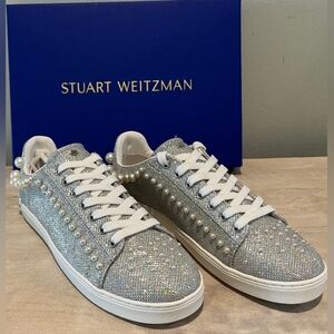 Stuart Weitzman Goldie Sneakers  Size 7.5.  New In Box & Just Waiting Fo…